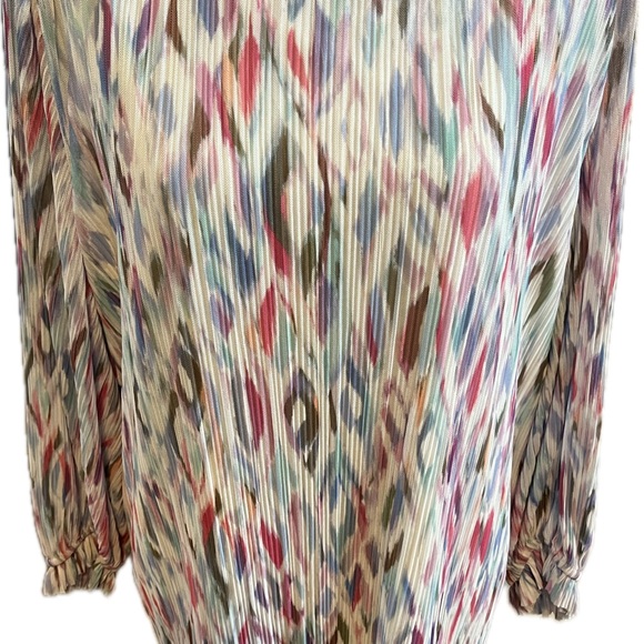 Slim Factor by Investments Multicolor Patterned Blouse Large NWT - Picture 12 of 13